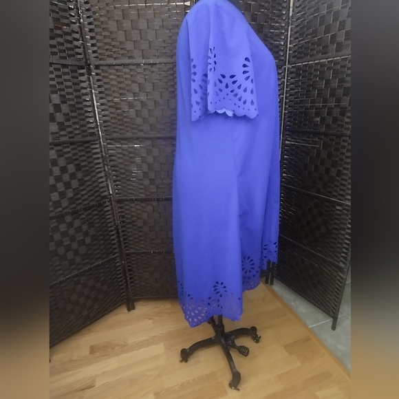 4XL(Best Fit 3X) SHEIN Cobalt Blue Cutout Dress - Picture 8 of 16